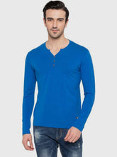 Blue V Neck Full Sleeves tee